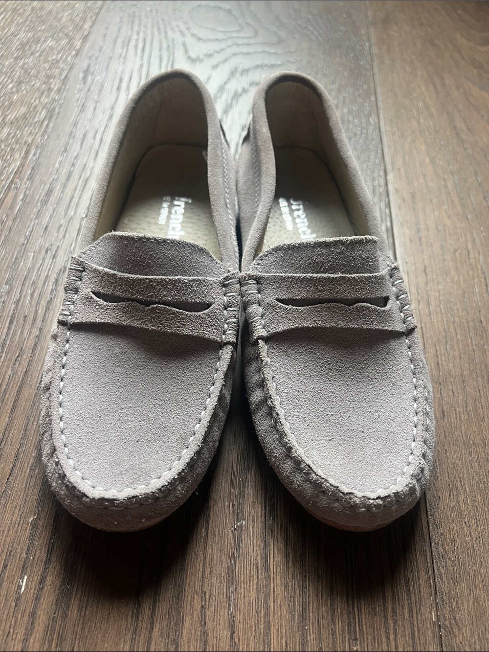 Suede Penny Loafers in Taupe - Boys